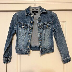 Express Jeans Stretch - Womens Blue Jean Jacket - Size Small - No Holes